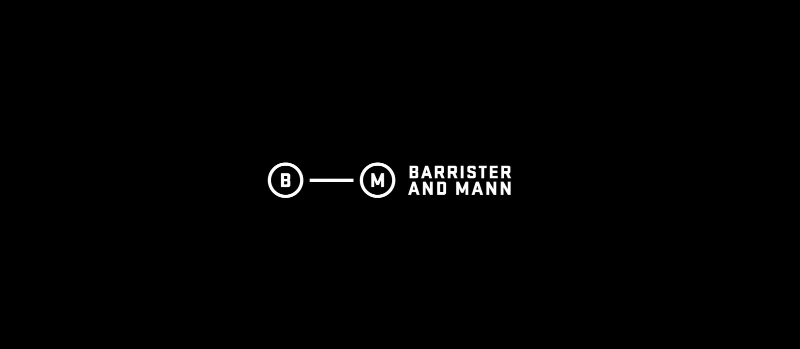 Barrister and Mann logo lockup