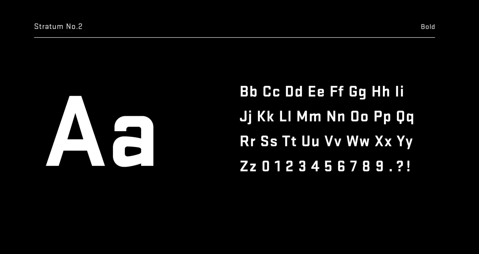 Stratum No.2 Bold typeface — brand typography